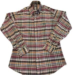 Le Tigre Plaid Button Down Shirt Mens Medium Cotton Long Sleeve Casual